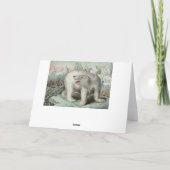  polair beer op ijsberg - winterillustratie kaart (Achterkant)