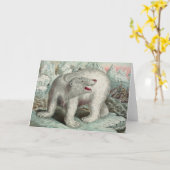  polair beer op ijsberg - winterillustratie kaart (Gele Bloem)