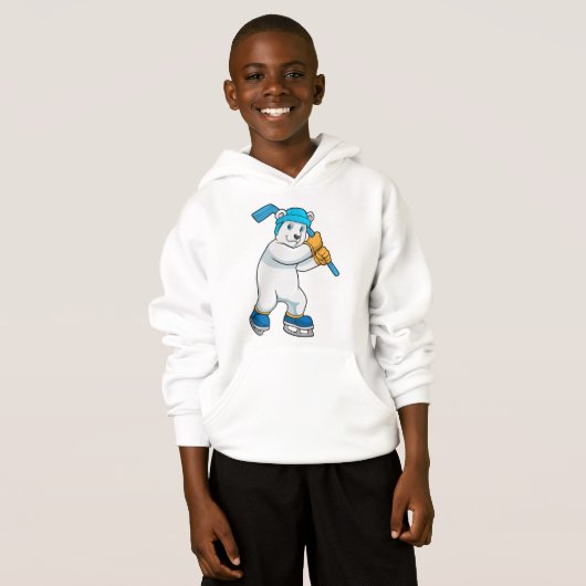 Polair beer op ijshockey met sticker (Voorkant volledig)