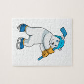 Polair beer op ijshockey met sticker legpuzzel (Horizontaal)