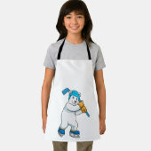 Polair beer op ijshockey met sticker schort (Insitu)