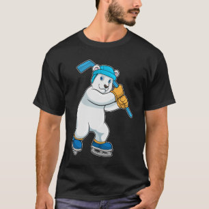 Polair beer op ijshockey met sticker t-shirt