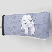 Polair Beer op ijsschilderen - Oorspronkelijke Wil Golfheadcover (Voorkant)