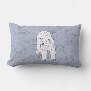 Polair Beer op ijsschilderen - Oorspronkelijke Wil Kussen