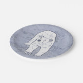 Polair Beer op ijsschilderen - Oorspronkelijke Wil Papieren Bordje (Gekanteld)