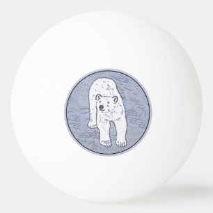 Polair Beer op ijsschilderen - Oorspronkelijke Wil Pingpongbal