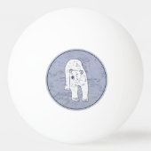 Polair Beer op ijsschilderen - Oorspronkelijke Wil Pingpongbal (Achterkant)