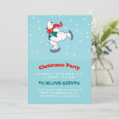 Polair beer op schaatsen kaart (Staand voorkant)