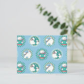 Polair Beer Patroon - Cute Winter Feestdagen Briefkaart (Staand voorkant)