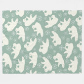 Polair Beer patroon Fleece Deken (Voorkant (Horizontaal))