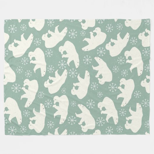 Polair Beer patroon Fleece Deken (Voorkant (Horizontaal))