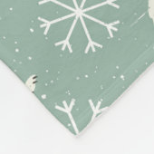 Polair Beer patroon Fleece Deken (Hoek)