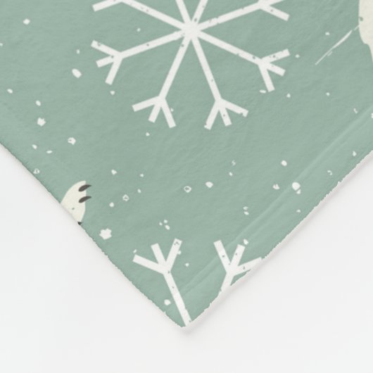 Polair Beer patroon Fleece Deken (Hoek)