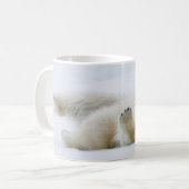 Polair beer rolt in sneeuw, Noorwegen Koffiemok (Voorkant links)