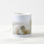 Polair beer rolt in sneeuw, Noorwegen Koffiemok (Center)