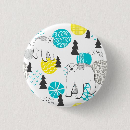 Polair beer ronde button 3,2 cm (Voorkant)