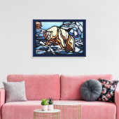 Polair Beer schilderen Canadees Wildlife Canvas af (Insitu (Woonkamer))