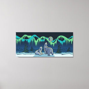 Polair Beer schilderen Canadees Wildlife Canvas af