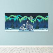 Polair Beer schilderen Canadees Wildlife Canvas af (Insitu (Houten vloer))