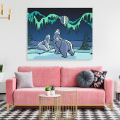 Polair Beer schilderen Canadees Wildlife Canvas af (Insitu (Woonkamer))