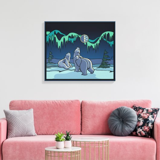 Polair Beer schilderen Canadees Wildlife Canvas af (Insitu (Woonkamer))