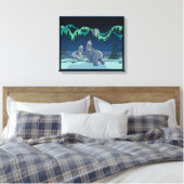 Polair Beer schilderen Canadees Wildlife Canvas af (Insitu (Slaapkamer))