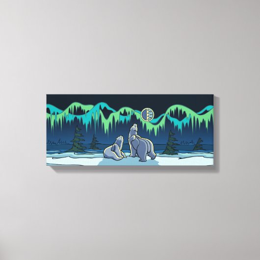 Polair Beer schilderen Canadees Wildlife Canvas af Afdruk (Voorkant)