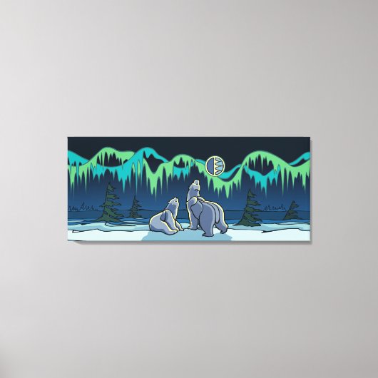 Polair Beer schilderen Canadees Wildlife Canvas af Afdruk (Voorkant)