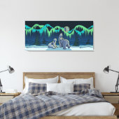Polair Beer schilderen Canadees Wildlife Canvas af Afdruk (Insitu (Slaapkamer))