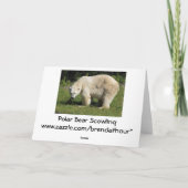 polair beer scowling Verjaardag Kaart (Achterkant)