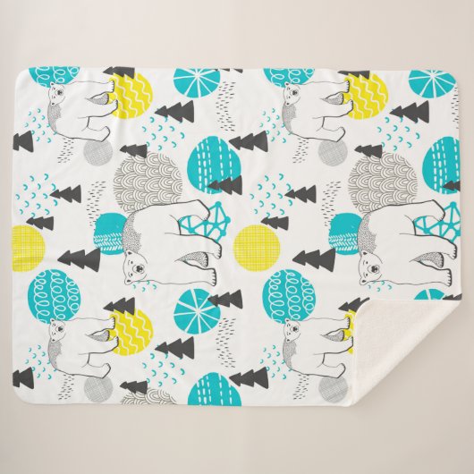 Polair beer sherpa deken (Voorkant (horizontaal))