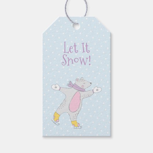 Polair Beer Skating Whimsical Cadeaulabel (Voorkant)