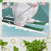 Polair Beer Skiing | Cadeau voor Baby Theedoek (Gevouwen)