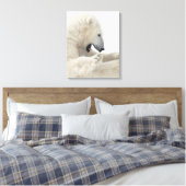 Polair beer strijdt met een ander beer canvas afdruk (Insitu (Slaapkamer))