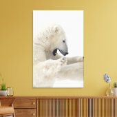 Polair beer strijdt met een ander beer canvas afdruk (Insitu (Woonkamer))