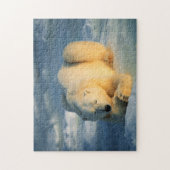 Polair Beer Sunbathing, Jigzaag Puzzle Legpuzzel (Verticaal)