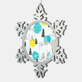 Polair beer tin sneeuwvlok ornament (Rechts)