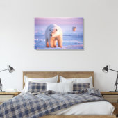 polair beer, Ursus maritimus Canvas Afdruk (Insitu (Slaapkamer))