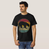 Polair Beer Verdrukte Retro Silhouette 70s T-shirt (Voorkant volledig)