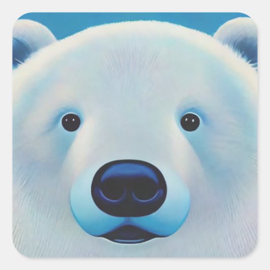 Polair Beer Vierkante Sticker (Voorkant)