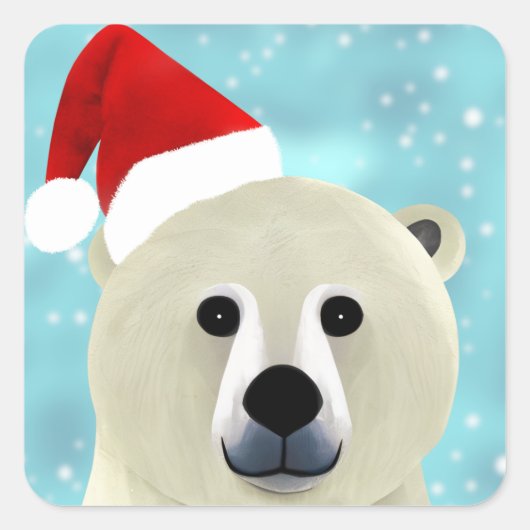 Polair Beer Vierkante Sticker (Voorkant)