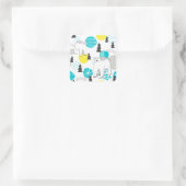 Polair beer vierkante sticker (Tas)