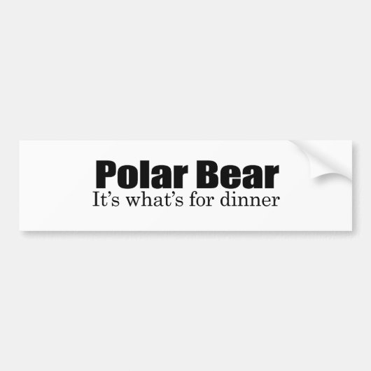 Polair Beer voor het diner Bumpersticker (Voorkant)