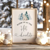 Polair beer Warm omhoog bij de warme chocoladebar  Poster