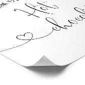 Polair beer Warm omhoog bij de warme chocoladebar  Poster (Hoek)