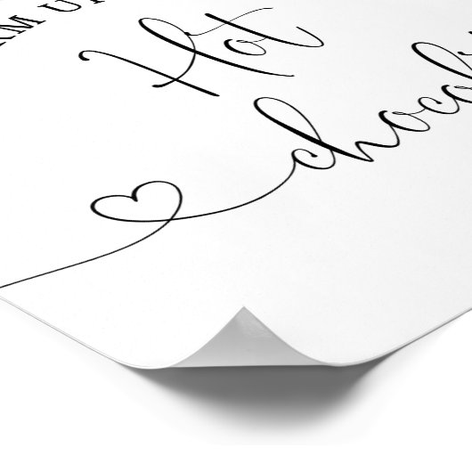 Polair beer Warm omhoog bij de warme chocoladebar  Poster (Hoek)