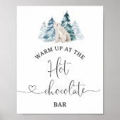 Polair beer Warm omhoog bij de warme chocoladebar  Poster (Voorkant)