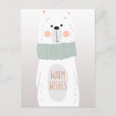 Polair beer - Warmgewas - Wun Kerstmis briefkaart (Voorkant)