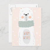 Polair beer - Warmgewas - Wun Kerstmis briefkaart (Voorkant / Achterkant)