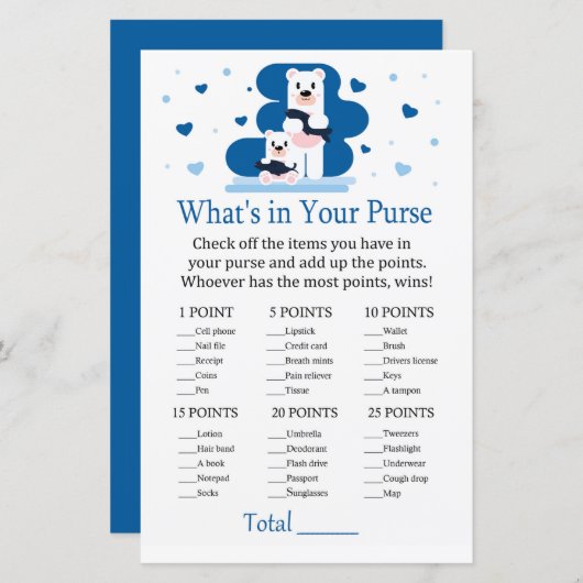 Polair beer Wat zit er in je handtas? (Voorkant / Achterkant)